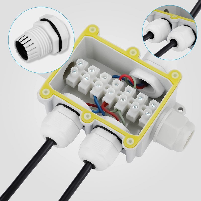50 Pack Waterproof Cable Glands Adjustable 3-16mm Cable Connectors M12