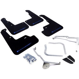 Rally Armor Black UR Mud Flap with Light Blue Logo FITS 15+ Subaru WRX & STi Sedan Only MF32-UR-BLK/LBL