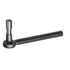 Pollmann® Baubeschläge 1121133 K Screw Through Hook, Arbor, Diameter 13 mm, 60 mm Long, Black, Pack of 2