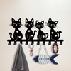SUPERDANT Cat Metal Key Holder Cartoon Kitten Decorative 10 Hooks
