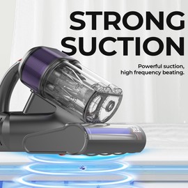 JETZT Bed Vacuum Cleaner: Handheld Vacuum Cleaner UV Bed Vacuum with HEPA Filter, High Heating, LED Display,& 30,000 RPM. Cleaner for Pet Hair.