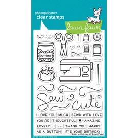 Lawn Fawn Sewn with Love 4"x6" Clear Stamps LF1309