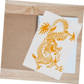 DOITOOL 2Pcs Dragon Paint Stencils for Reusable DIY Templates for Creative Art Hollow Design for Easy Coloring Safe Material Inspire Imagination Fine Motor Skills