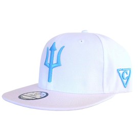 Capiche [99+ Variations] Snapback Cap Men's Cap - Baseball - Hat - Art - Unisex - Visor - Men - One Size - Tattoo - Men - Women, [ANCIENT GREEK] White Poseidon