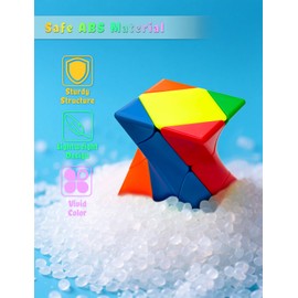ROXENDA 3x3x3 Zauberwürfel Skewb Twist Stickerless Cube Twisty Würfel Smooth Turn Puzzle Spielzeug für Kinder