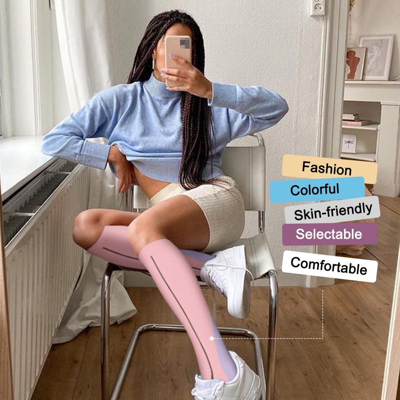 4 Pairs Compression Socks for Women Circulation-Best Support for Nurses,Running,Athletic,Travel