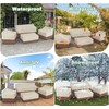 Gasadar Patio Furniture Cover 4 Piece Set, Beige & Brown
