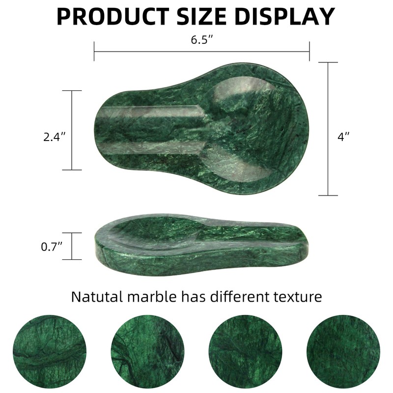 HESHIBI Marble Spoon Rest for Kitchen Stove Countertop, Marble Utensil