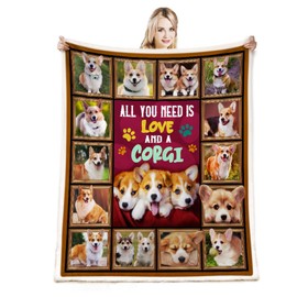 Corgi Gifts for Corgi Lovers, Cute Corgi Blanket, Lightweight Super Soft Cozy Throw Blanket for Sofa Bed Couch Chair Living Room 50 x 60 Inch, Corgi Gifts Christmas Birthday Gifts for Kids and Adults