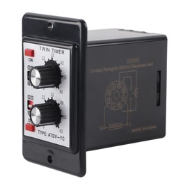 On Off Twin Timer Relay Knob Control Time Switch ATDV-YC (DC 24V)