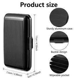 YSBCNK Credit Card Holder 3-Pack, RFID Blocking Card Protector, Slim Metal Card Case with RFID Protection, Compact Credit Card Wallet for Men and Women, 7 X 11cm Durable Plastic Design