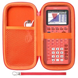 LTGEM EVA Hard Case Compatible with Texas Instruments TI-84 Plus CE/TI-84 Plus/TI-Nspire CX II CAS/TI-Nspire CX II/TI-83 Plus/TI-89 Titanium/TI-85 / TI-95 Color Graphing Calculator, Orange
