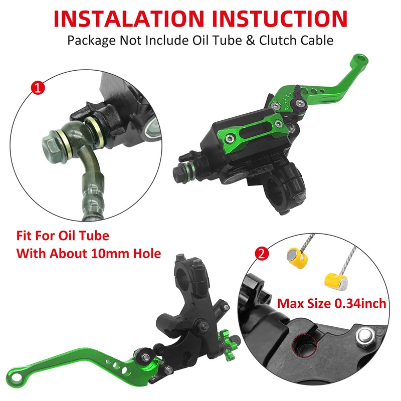 JAVIK Updated Universal Bike Brake Master Cylinder Clutch Lever Set