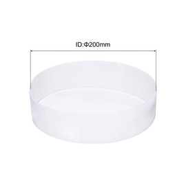 sourcing map 200mm(7 7/8") Rubber End Caps, Round Vinyl Plug Insert Plastic End Caps for Tubing, Fence, Pipe Post, Furniture, Railing, Clear