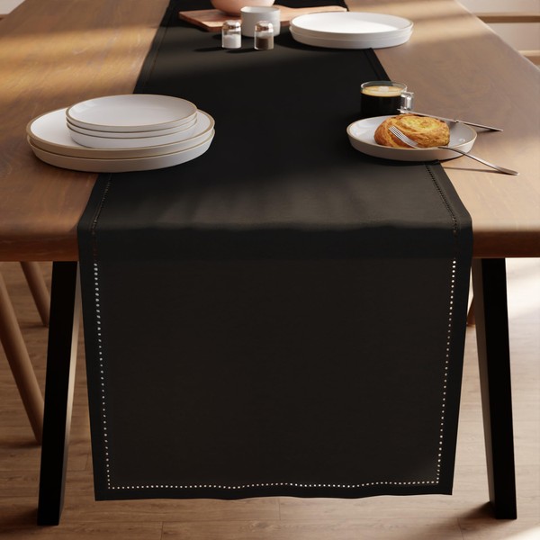 Encasa XO Table Runner | Pure Cotton with Hemstitch Design