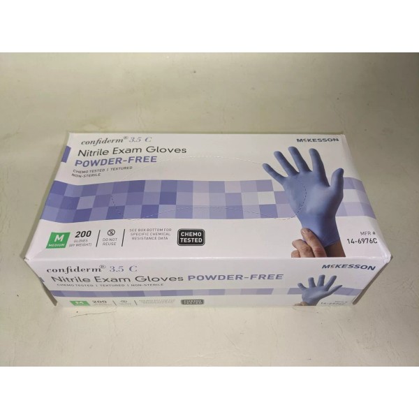 McKesson Confiderm Nitrile Exam Glove - 200 per Box Size