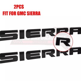Unbranded For 2007-2020 Sierra Gloss Black 3D Letter Front Side Door/Tailgate Badge Emblem