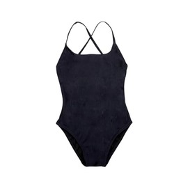 Gottex Baby Girl's Kids Toddler and Little Rib Texture Black One Piece Swimsuit UV Sun Protection Bathing Suit