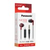 Panasonic RP-HJE150M-R In-Ear Earphones, Wired with Microphone, Red
