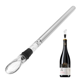 Stainless Steel Wine Chiller Stick Set - 3-in-1 Kit for Pro Bartenders & Wine Enthusiasts | Aerator, Filter, Drip-Free Pourer | Ideal for Home, Bar, Parties