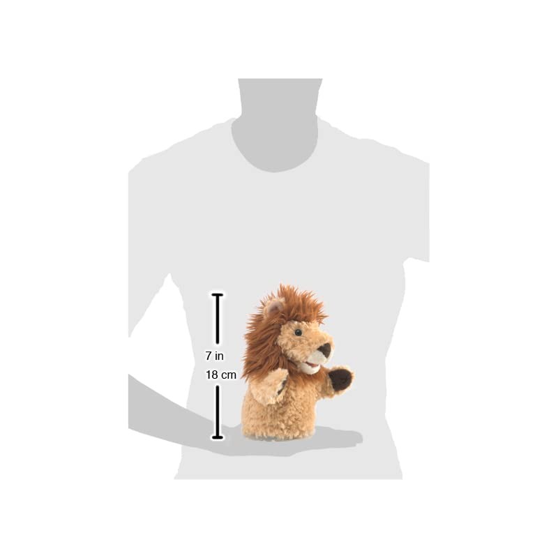 Folkmanis Little Lion Hand Puppet, Tan, 1 EA