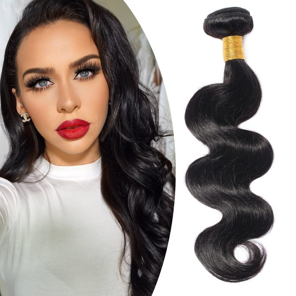 SEGO 56 cm, Real Hair Wefts, 1 Bundle, Weave, Human Hair, Brazilian Extensions, Body Wave, Virgin, 100% Unprocessed Real Hair Extension