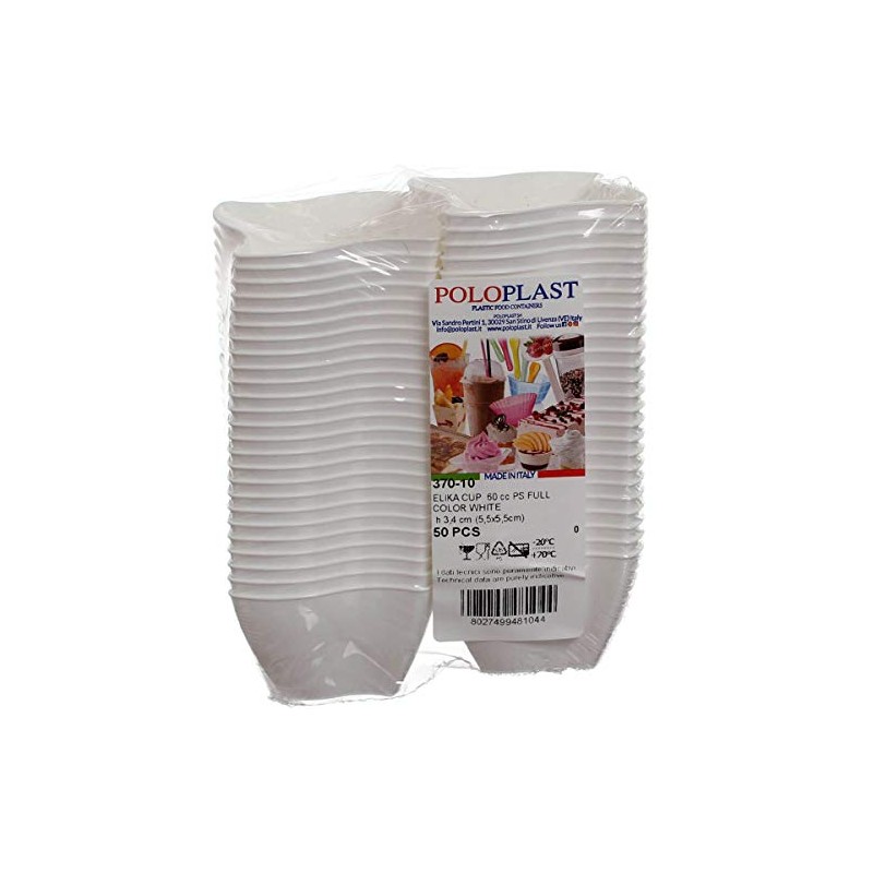 POLOPLAST Elika 60cc Plastic Bowl White for Monopod