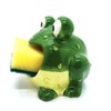 MONMOB Cute Ceramic Frog Sponge Holder for Kitchen Sink 4.7”