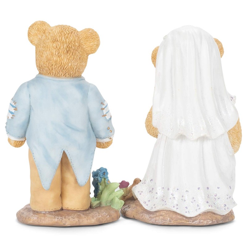 Roman 12926 Cherished Teddies Theo and Olivia Wedding Couple Figure,