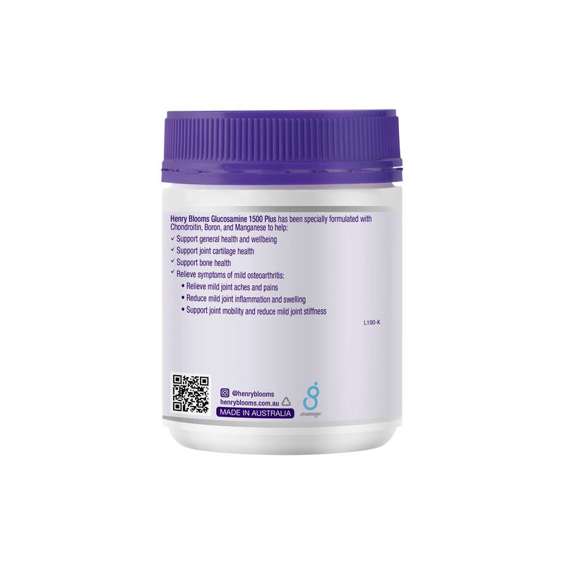 Henry Blooms Glucosamine 1500 Plus With Enhanced Biop 180 Tablets