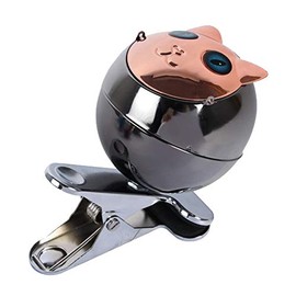 Ashtray with Clamping Function, Colour Cat Wind Ashtray, Metal Ashtray, Tilting Ashtray (Anthracite-Blue Eyes)