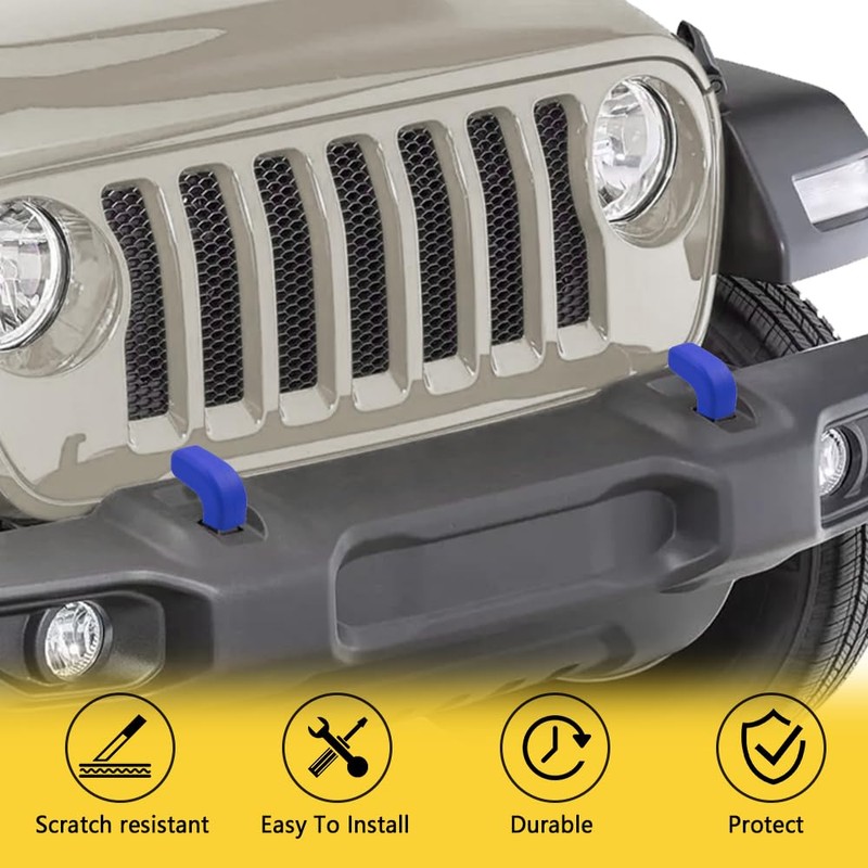 ASUBHA 2Pack Factory Bumper Tow Hook Covers for Most Cars