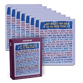 Em & Friends Wishes for You Boxed Greeting Cards, Box of 8 Single New Year Cards