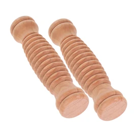 FRCOLOR 2PCS Wooden Massage Roller Durable Foot Leg Massager for Deep Tissue Relief Portable Handheld Tool for Muscle Fatigue for Yoga and Relaxation Sessions