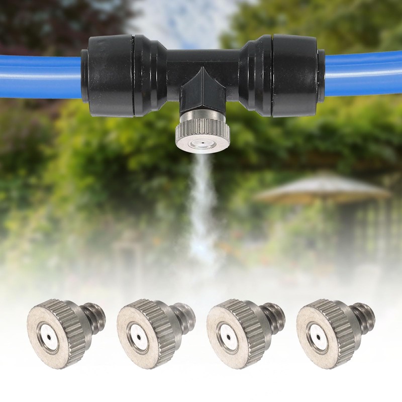 sourcing map Stainless Steel Misting Nozzle, 10/24 UNC 0.7mm Orifice