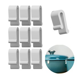 Jindizi 8Pcs Cookware Guard Clips - Flexible Oven Lid Protectors, Anti Scratch Bumper Clips Pot, Non-Slip Lid Guards Cookware Protection for Stacking, Storage, 2.3x1.5x1cm