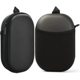 CLANMOU Headphones Case Compatible with Bose QC45/QC35/QC25/QC15/Ultra Gaming Headset, PU Hard Shell Travel Case with Cable Storage, Black