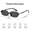YMRFW Retro Rectangular Sunglasses for Women Narrow Trendy Small 90s