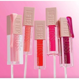 Maybelline Lifter Gloss Extended Brillo Labial de Larga Duración con Ácido Hialurónico, Labios Voluminosos e Hidratados hasta por 4 H, Aplicador XL, Tono Sweetheart