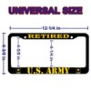 2 PCS for U.S. Navy Retired License Plate Frames,Matte Black