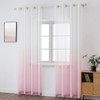 MIULEE Set of 2 Transparent Curtains, Colour Gradient, Voile Sheer