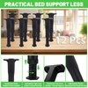 Tobeelec 12 Pcs Adjustable Height Bed Support Legs, 8.3"-14.5" Bed