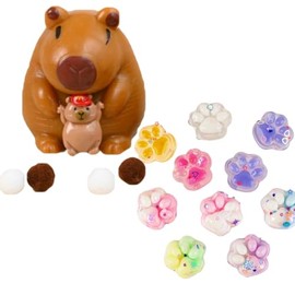 AYNKH Pack of 6 Mini Cat Paws, Kapybara Squishy, Taba Squishy Toys, Fufu Squishy Toys, Stress Relief, Children, Adults, Christmas, Children's Day, Birthday Gifts