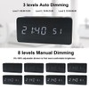 Wooden Digital Alarm Clock 8 Levels Adjustable Brightness Digital Clock
