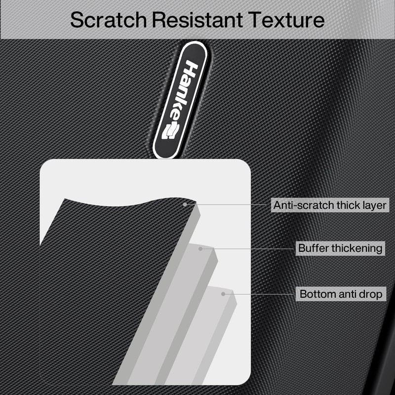 Hanke 24 Inch Luggage with Spinner Wheels Lightweight PC Hard