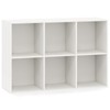 SILKYDRY 6 Cube Bookcase, 2-Tier White Bookshelf with Anti-Tipping Kits,