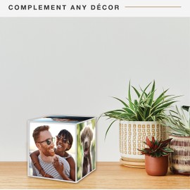 MCS 3.25x3.25 Inch Clear Plastic 6 Sided Photo Cube 4-Pack, Clear (65750)