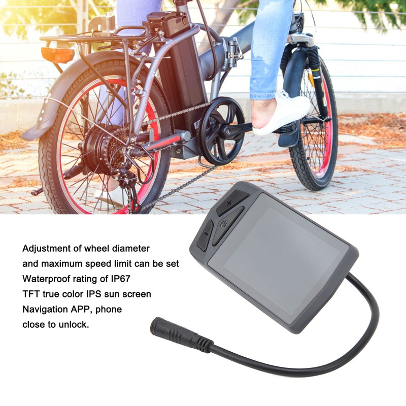Bluetooth Electric Bike Display Control Panel with Waterproof Connector for