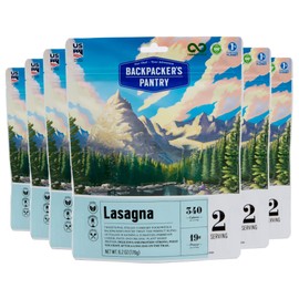 Backpacker's Pantry Lasagna | Freeze Dried Backpacking & Camping Food | Emergency Food | 38 Grams of Protein, Vegetarian | 6 Count