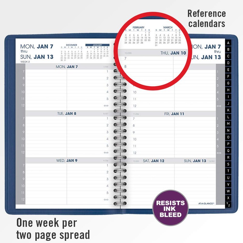 At-A-Glance - Agenda/Planificador semanal, azul (06 Blue), Pequeño